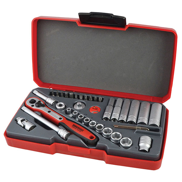 Teng T1436 Socket Set of 36 Metric 1/4in Drive