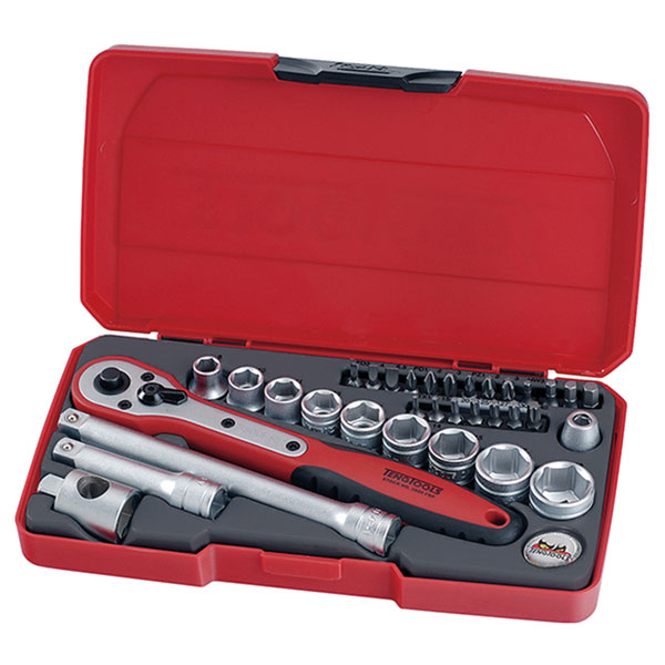 Teng T3834 Socket & Bit Set of 34 Metric 3/8in Drive