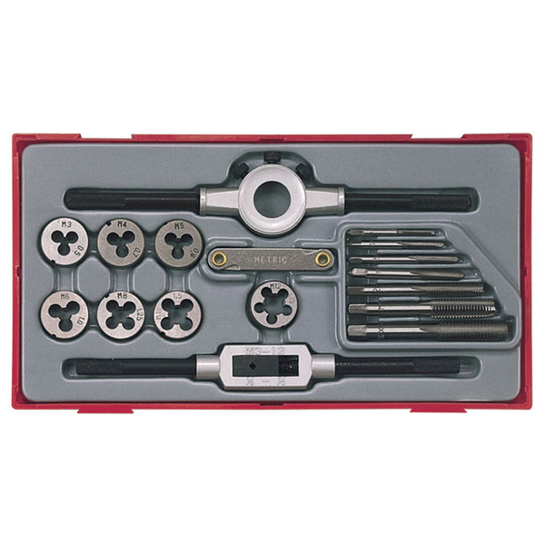 Teng TC30 TTTD17 Rethreading Tap & Die Set, 17 Piece