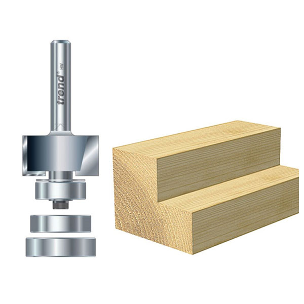 Trend 46/44 x 1/4 TCT Bearing Guided Rebater 24mm x 12.7mm