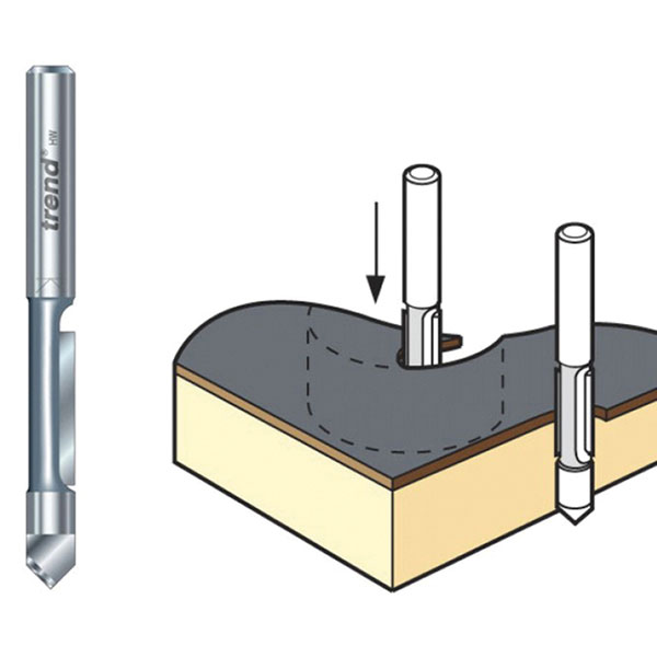 Trend 47/4 x 1/4 TCT Pierce & Trim Cutter 6.3 x 18mm