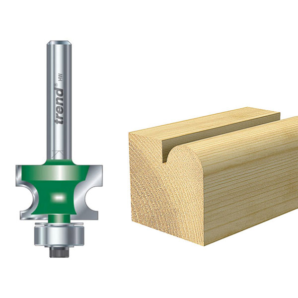 Trend C130 x 1/4 TCT Bearing Guided Corner Bead 4.8mm Radius