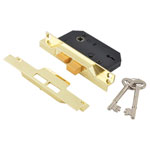 2242 2 Lever Mortice Rebated Sashlock Electro Brass 65.5mm 2.5in Visi