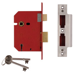 2201 5 Lever Mortice Sashlock Brass Finish 65mm 2.5in Box