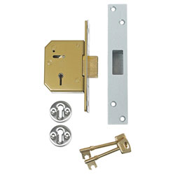 3G115 C Series 5 Lever Deadlock 67mm 2.5in Satin Brass