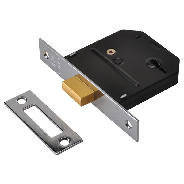 UNION ES-DL Essentials 3 Lever Mortice Deadlock Chrome 79mm 3in Visi