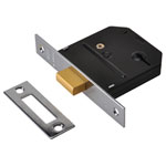 ES-DL Essentials 3 Lever Mortice Deadlock Chrome 65mm 2.5in Visi