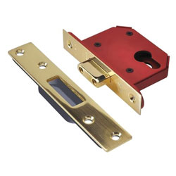 StrongBOLT 21EU EUS-PB-2.5 Euro Deadlock Plated Brass 68mm 2.5in