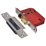 StrongBOLT 2203S 3 Lever Mortice Sashlock Polished Brass 68mm 2.5in Visi