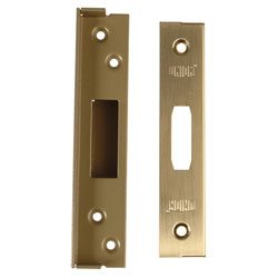 StrongBOLT 2100 Mortice Deadlock Rebate Kit 13mm Polished Brass Box