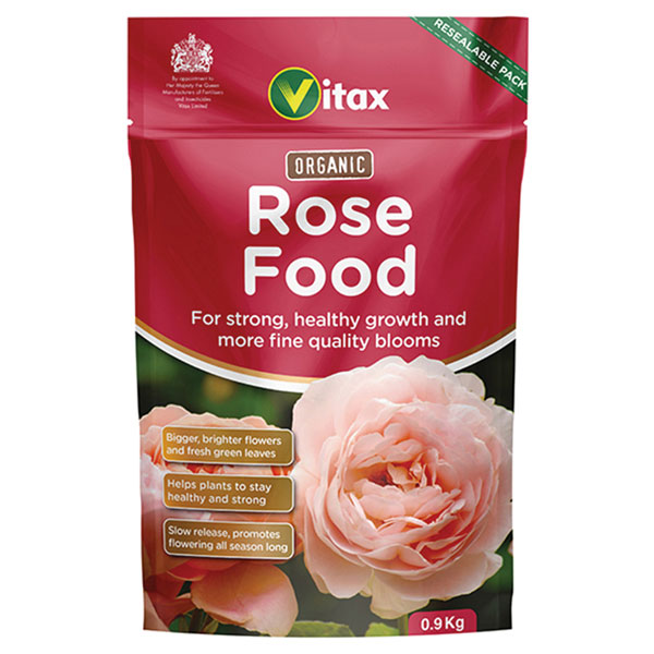 Vitax 6ORF901 Organic Rose Food 0.9kg Pouch