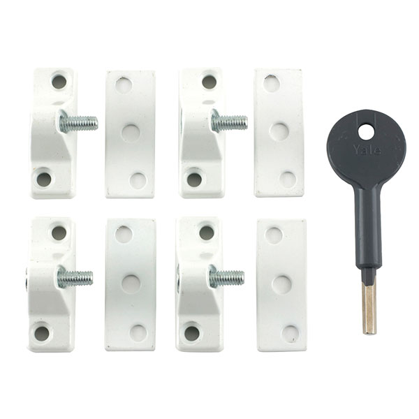  8K118 Economy Window Lock Electro Brass Finish Pack of 4 Visi