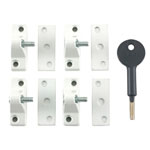 8K118 Economy Window Lock Electro Brass Finish Pack of 4 Visi