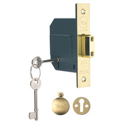 PM562 Hi-Security BS 5 Lever Mortice Deadlock 68mm 2.5in Polished Brass