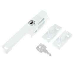 P115WE Lockable Window Handle White Finish