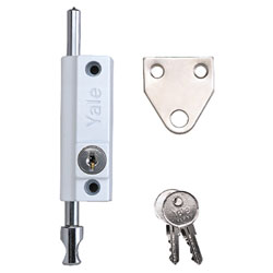 P124 Door Push Bolt White Finish Visi