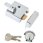 P2 Double Locking Nightlatch 40mm Backset DMG/PB Finish Visi