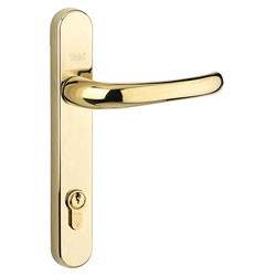 Retro Door Handle PVCu Polished Chrome Finish