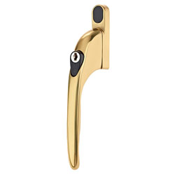 PVCu Window Handle Polished Brass Finish