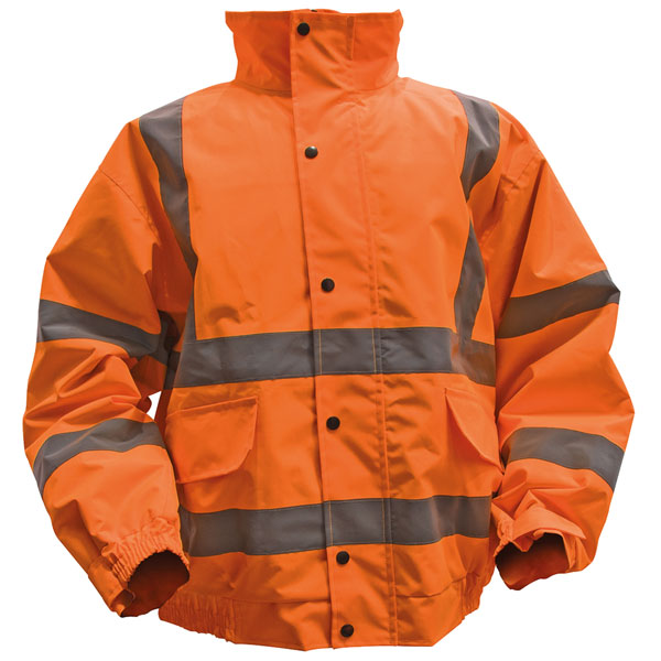  802LO Hi-Vis Orange Jacket Quilted Lining & Elasticated Waist - L
