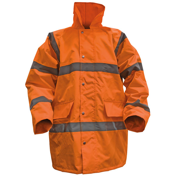  806LO Hi-Vis Orange Motorway Jacket with Quilted Lining - Large