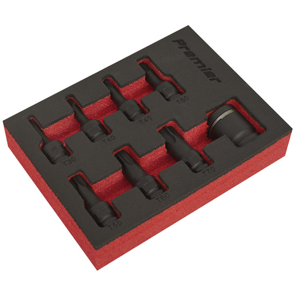 Sealey AK5621 Impact TRX-Star* Socket Bit Set 8pc 3/8"Sq Drive