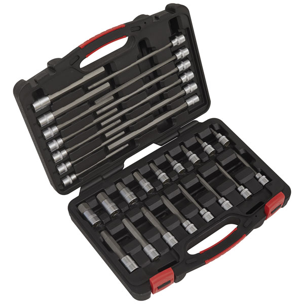 Sealey AK89000 Hex Socket Bit Set 30pc 3/8"Sq Drive - Platinum Series