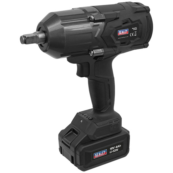 Sealey Cp1812 Cordless Impact Wrench 18v 4ah Lithium Ion 1 2sq Drive