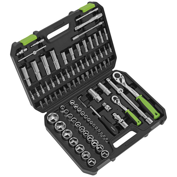 Siegen S01210 Socket Set 94pc 1/4" & 1/2"Sq Drive WallDrive® Metric