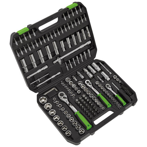Siegen S01211 Socket Set 171pc 1/4", 3/8" & 1/2"Sq Drive WallDrive...
