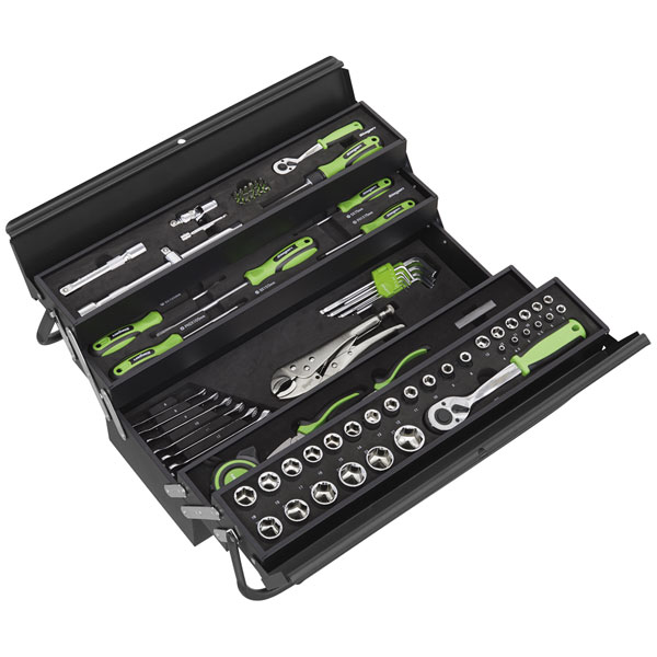 Siegen S01216 Cantilever Toolbox with 86pc Tool Kit