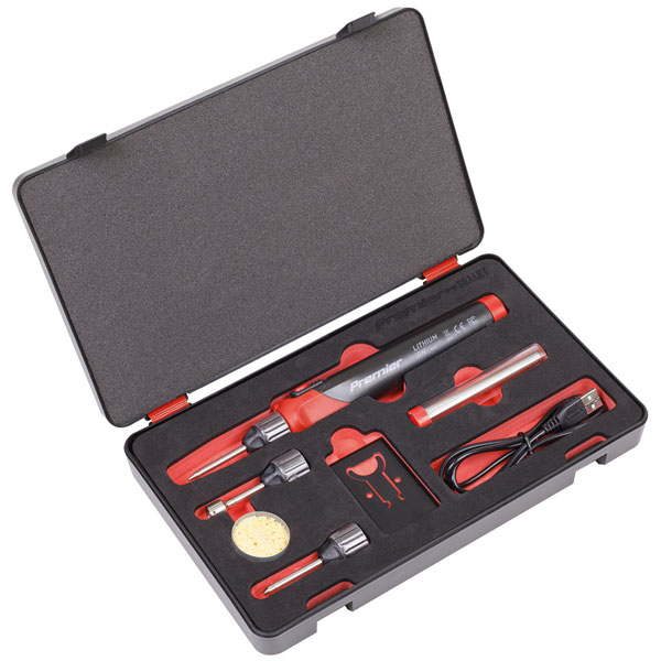 Sealey SDL11 Lithium-ion Rechargeable Soldering Iron Kit 30W