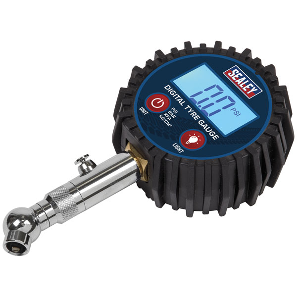 Sealey TST001 Digital Tyre Pressure Gauge with Swivel Head & Quick...