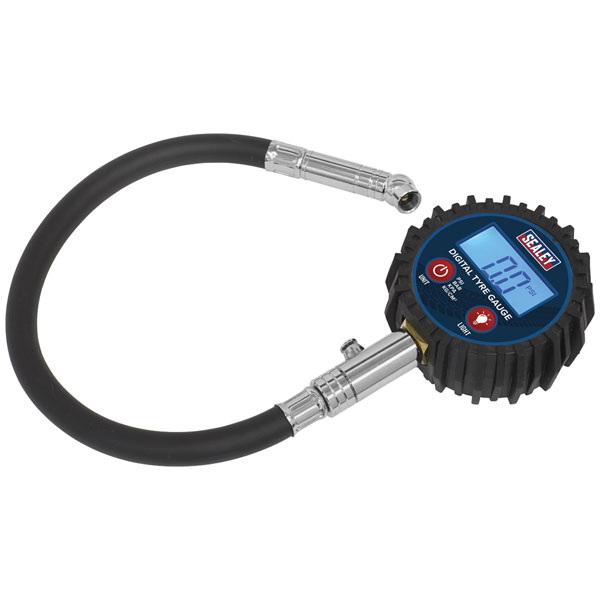 Sealey TST002 Digital Tyre Pressure Gauge with Push-On Connector