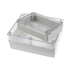 Hammond 1554 Series Watertight Polycarbonate Enclosures Clear Lid Grey