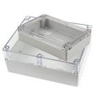 Hammond 1554 Series Watertight Polycarbonate Enclosures Clear Lid Grey