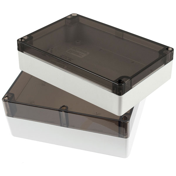 Hammond 1554VAL2GYSL Watertight PC Enclosure, Smoked Lid 240 x 160...