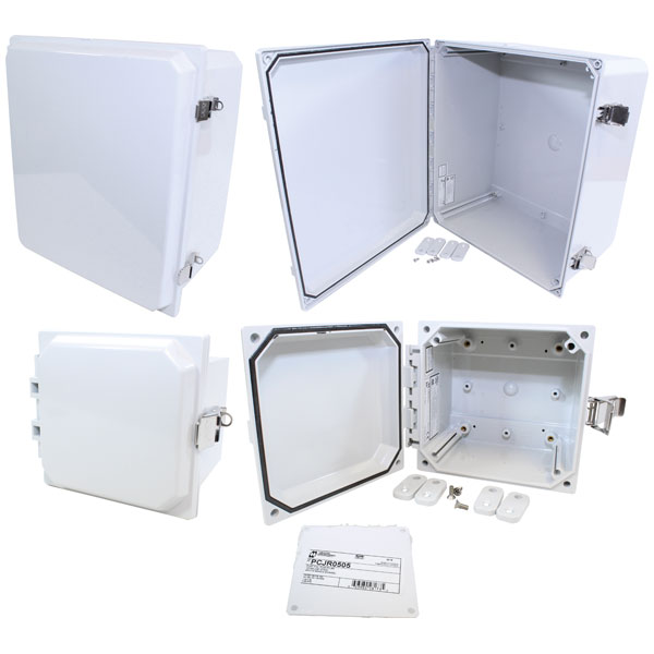  PCJ1082L IP66 Type 4X Polycarbonate Junction Box Hinged Lid Snap Latch