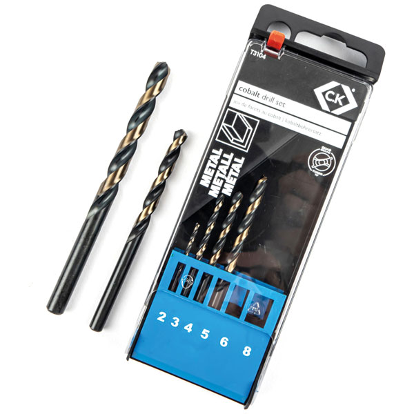 CK Tools T3104 Cobalt Split Point Drill Bit Set of 6