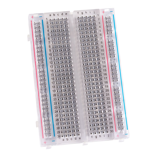 R-TECH 341320 Solderless Breadboard Transparent 400 Points