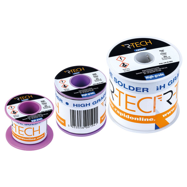 R-TECH 856862 Solder Wire 60/40 18SWG 1.2mm 500g Reel