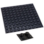 R-TECH	 Round Rubber Self-Adhesive Feet - Black