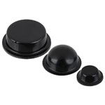 R-TECH	 Polyeurethane PU Self-Adhesive Protective Feet - Round, Black