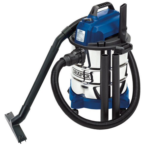  13785 20L 1250W 230V Wet and Dry Vacuum Cleaner with Stainless Steel Tank