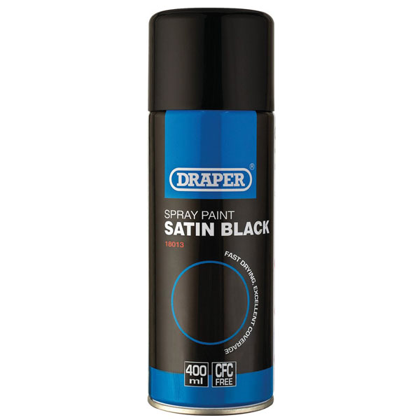 Draper 18013 Satin Black Spray Paint (400ml)