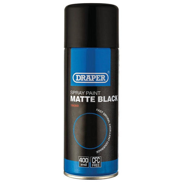  18089 Matt Black Spray Paint (400ml)