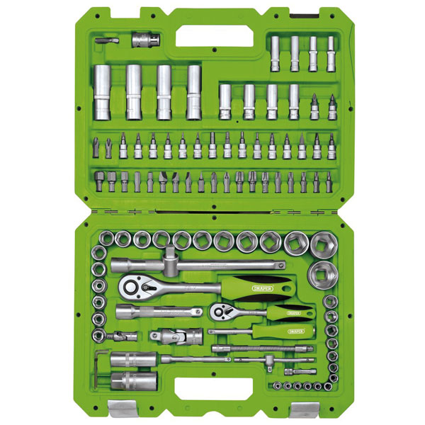 Draper 55318 1/4" and 1/2" Sq. Dr. Metric Tool Kit (100 Piece)