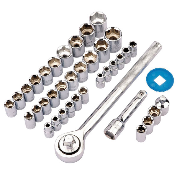 Draper Redline 68836 1/4, 3/8" Sq Dr. Socket Set (39 Piece)