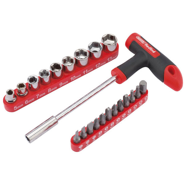  68841 T Handle Driver with socket and Bits Set (22 Piece)