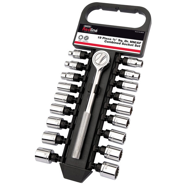  68928 3/8" Sq. Dr. MM/AF Combined Socket Set (19 Piece)